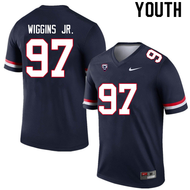 Youth #97 Jermaine Wiggins Jr. Arizona Wildcats College Football Jerseys Sale-Navy